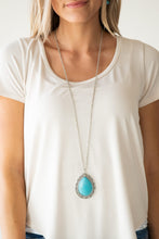 Load image into Gallery viewer, Full Frontier - Blue Turquoise Necklace Paparazzi
