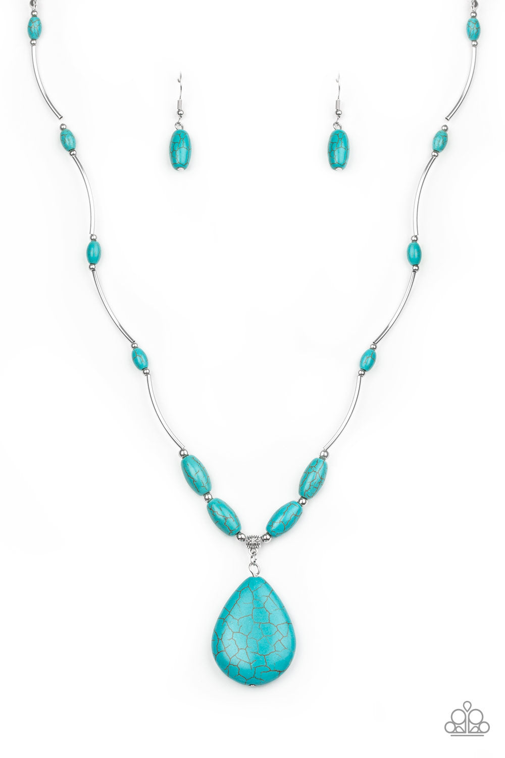 Paparazzi Explore The Elements - Blue Turquoise Necklace