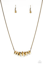 Load image into Gallery viewer, Paparazzi Leading Lady - Brass Rhinestone Necklace
