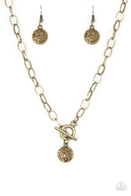 Load image into Gallery viewer, Paparazzi Sorority Sisters - Brass Rhinestone Necklace
