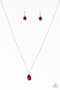Classy Classicist - Pink Rhinestone Necklace Paparazzi