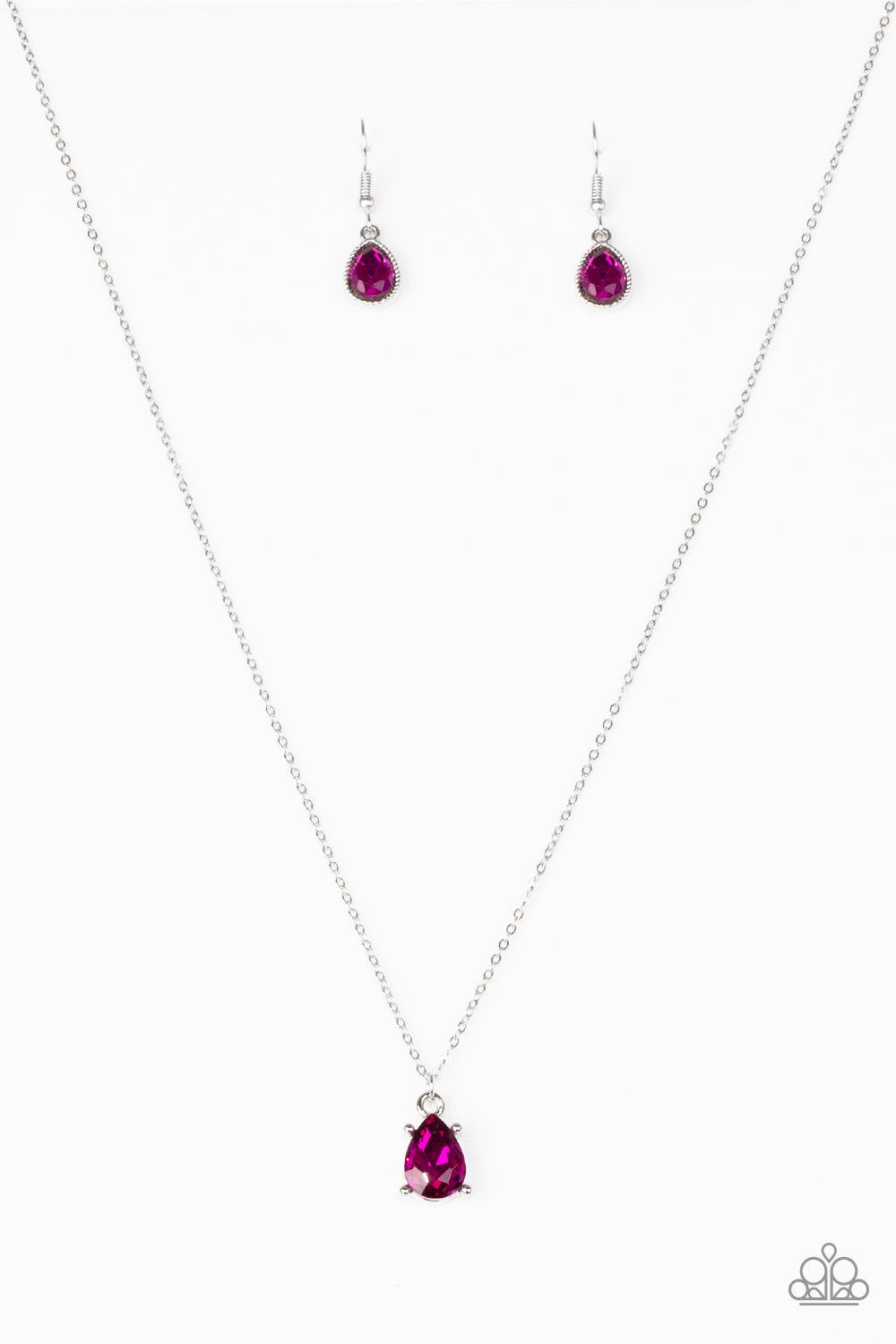 Classy Classicist - Pink Rhinestone Necklace Paparazzi