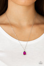 Load image into Gallery viewer, Classy Classicist - Pink Rhinestone Necklace Paparazzi

