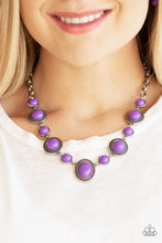 Load image into Gallery viewer, Voyager Vibes - Purple Necklace Paparazzi
