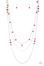 Load image into Gallery viewer, Laying The Groundwork - Red Stone Necklace Paparazzi
