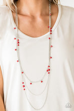 Load image into Gallery viewer, Laying The Groundwork - Red Stone Necklace Paparazzi
