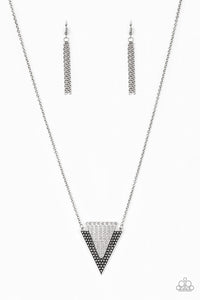 Ancient Arrow - Silver Necklace Paparazzi