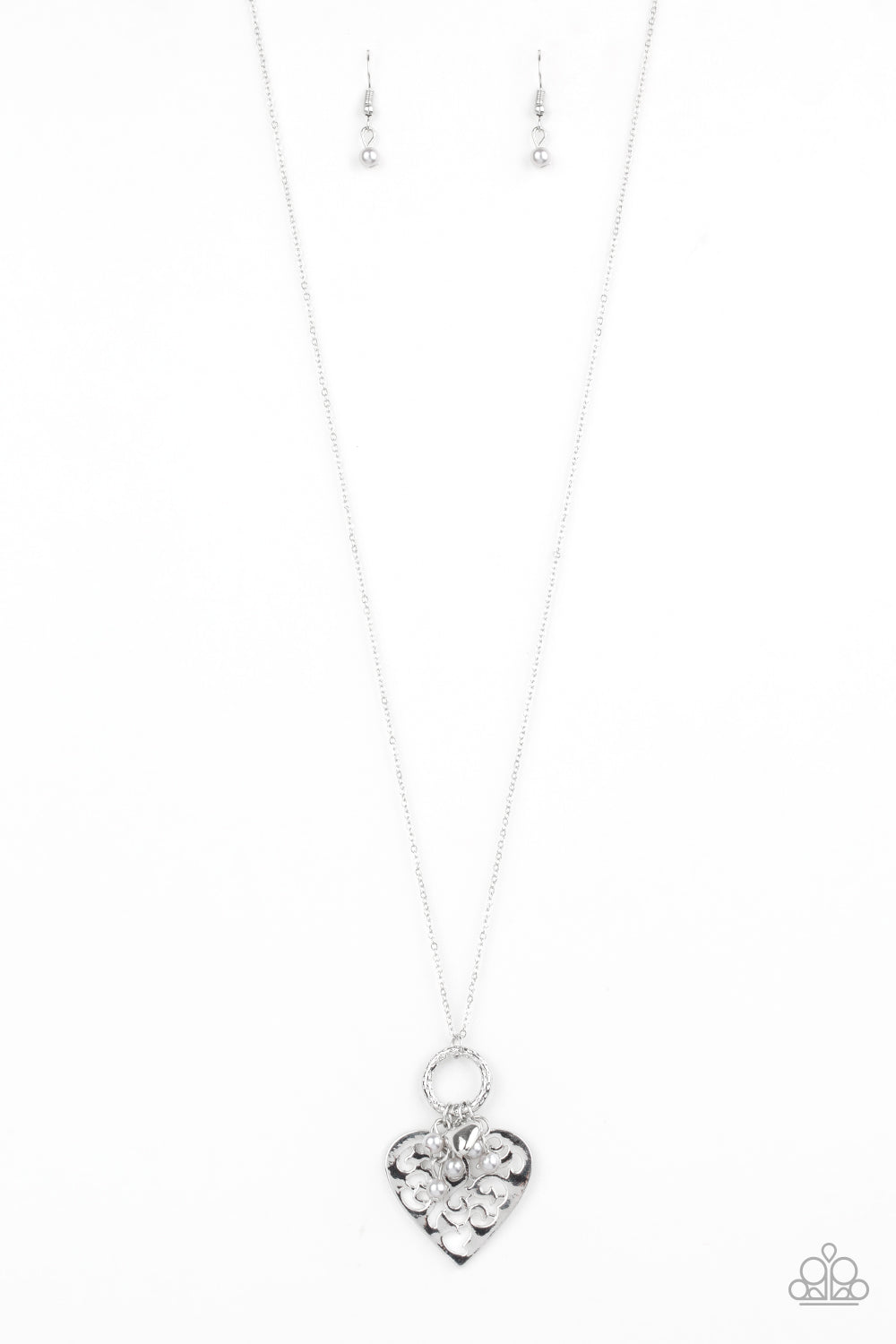 Paparazzi Romeo Romance - Silver Pearl Necklace