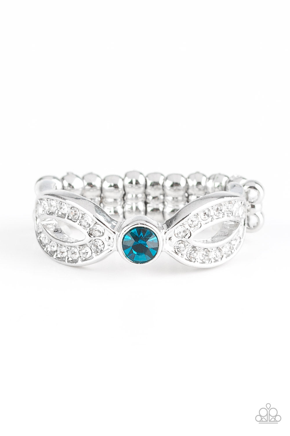 Extra Side Of Elegance - Blue Ring Paparazzi