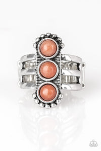 Rio Trio - Orange Moonstone Ring Paparazzi