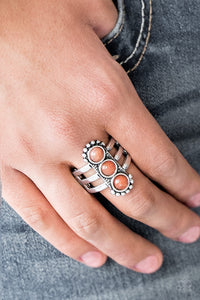 Rio Trio - Orange Moonstone Ring Paparazzi