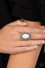 Load image into Gallery viewer, Tumblin Tumbleweeds White Stone Ring Paparazzi
