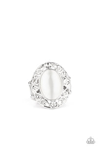 Moonlit Marigold - White Moonstone Ring Paparazzi