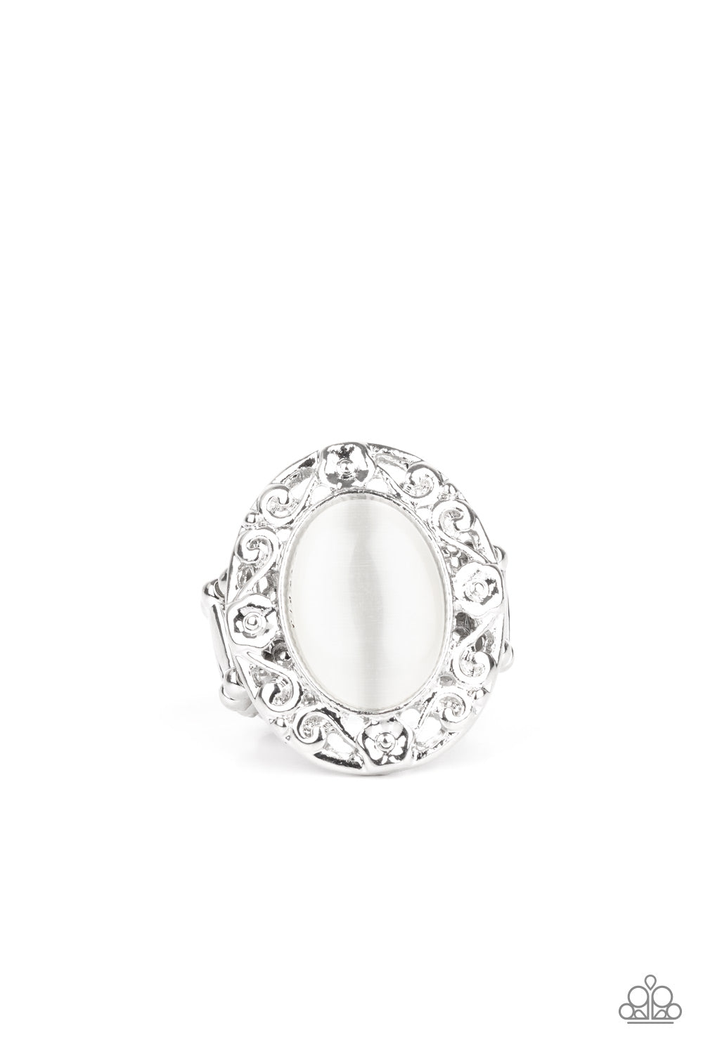 Moonlit Marigold - White Moonstone Ring Paparazzi