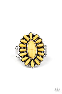 Cactus Cabana - Yellow Stone Ring Paparazzi