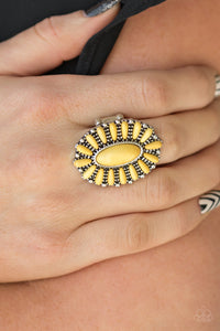 Cactus Cabana - Yellow Stone Ring Paparazzi