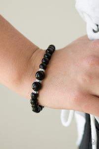 Paparazzi Radiantly Royal - Black Pearl Bracelet