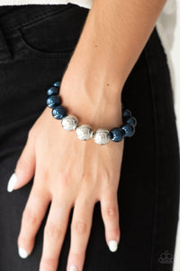 All Dressed UPTOWN - Blue Pearl Bracelet Paparazzi