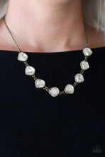 Load image into Gallery viewer, Paparazzi The Imperfectionist - Brass Rhinestone Necklace
