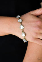 Load image into Gallery viewer, Paparazzi Perfect Imperfection - Brass Rhinestone Bracelet
