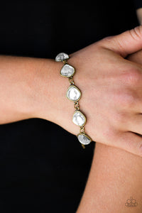 Paparazzi Perfect Imperfection - Brass Rhinestone Bracelet