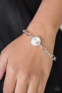 Paparazzi All Aglitter - White Rhinestone Bracelet