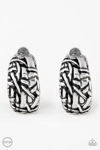 Couture Collision - Silver Clip On Earring Paparazzi