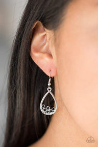 Paparazzi Earring ~ Raindrop Radiance - Black