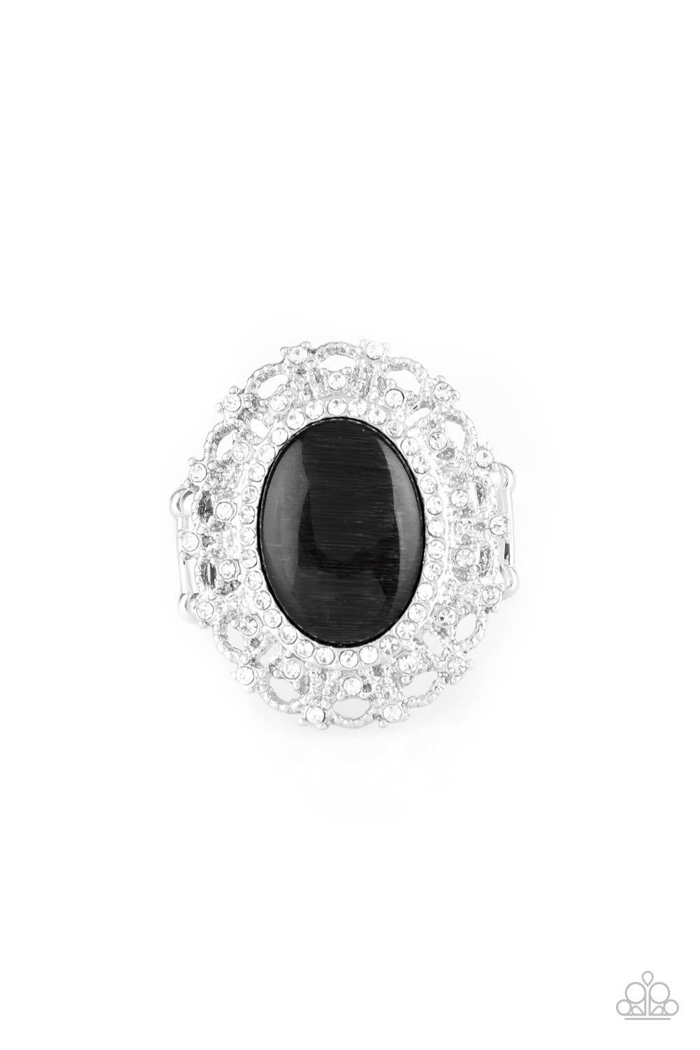 BAROQUE The Spell - Black Moonstone Ring Paparazzi