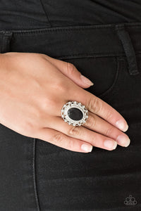 BAROQUE The Spell - Black Moonstone Ring Paparazzi