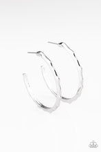 Load image into Gallery viewer, Danger Zone - Silver Hoop Earring Paparazzi
