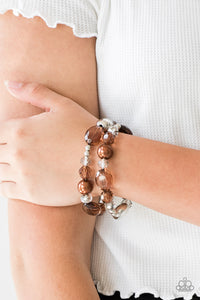 Downtown Dazzle - Brown Bracelet Paparazzi