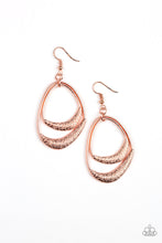 Load image into Gallery viewer, Follow The Beaten Path - Copper Earring Paparazzi
