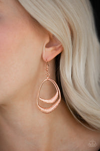 Follow The Beaten Path - Copper Earring Paparazzi