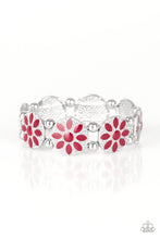 Load image into Gallery viewer, Dancing Dahlias - Red Floral Bracelet Paparazzi
