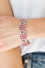 Load image into Gallery viewer, Dancing Dahlias - Red Floral Bracelet Paparazzi
