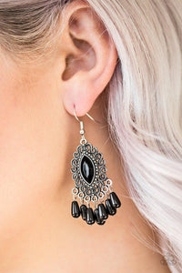 Private Villa - Black Earring Paparazzi