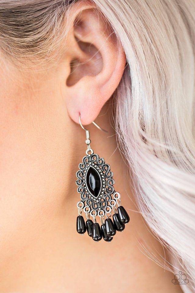 Private Villa - Black Earring Paparazzi
