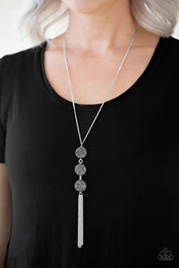 Triple Shimmer - Silver Hematite Necklace Paparazzi