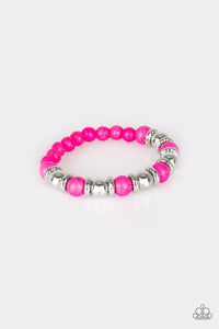 Across the Mesa - Pink Stone Bracelet Paparazzi