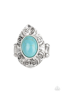 Mega Mother Nature - Blue Stone Ring Paparazzi