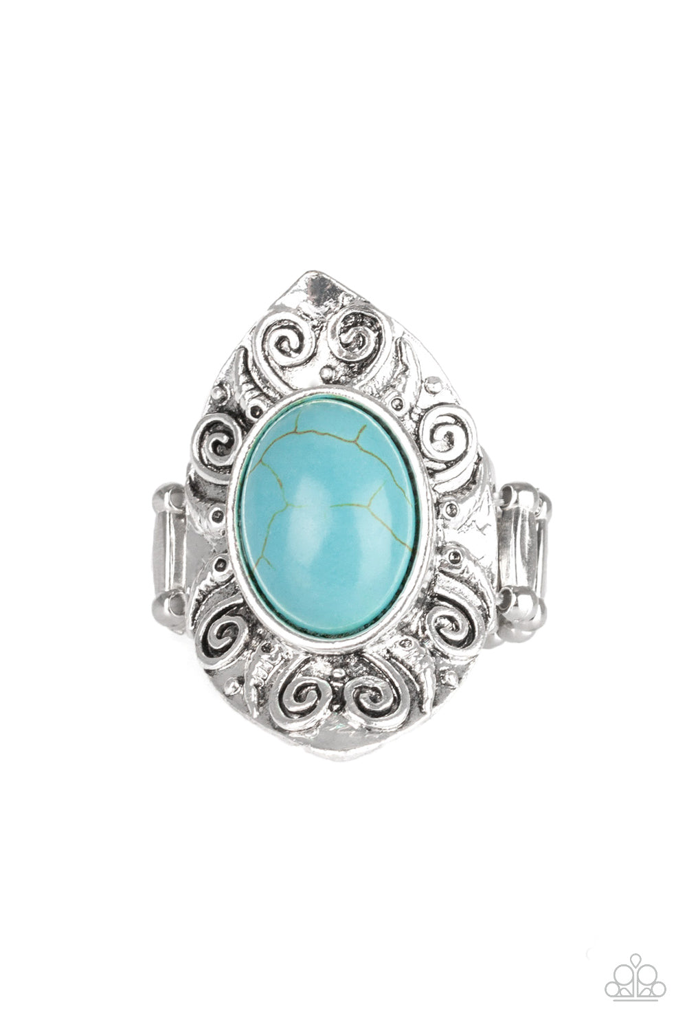 Mega Mother Nature - Blue Stone Ring Paparazzi