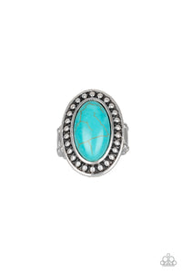 Desert Heat - Blue Stone Ring Paparazzi