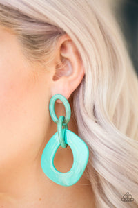 TORRID TROPICANA - BLUE ACRYLIC  Earring PAPARAZZI
