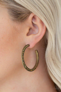 Dazzling Diamond Brass Earring Paparazzi