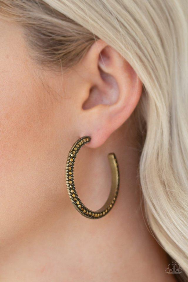 Dazzling Diamond Brass Earring Paparazzi