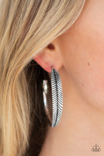 Load image into Gallery viewer, Funky Feathers -  Hoop Earring Paparazzi
