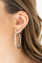 Load image into Gallery viewer, Comin Into Money - White Hoop Earring Paparazzi
