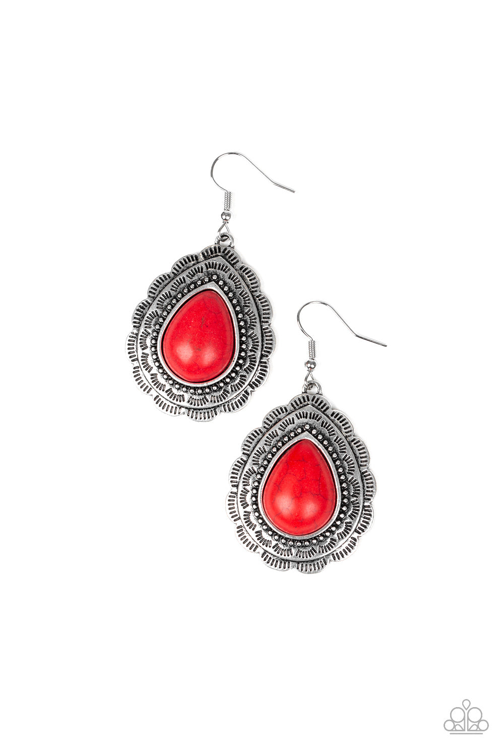Mountain Mover - Red Stone Earring Paparazzi