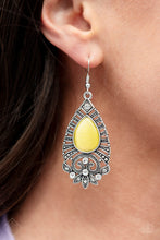 Load image into Gallery viewer, Paparazzi Majestically Malibu - Yellow Earring
